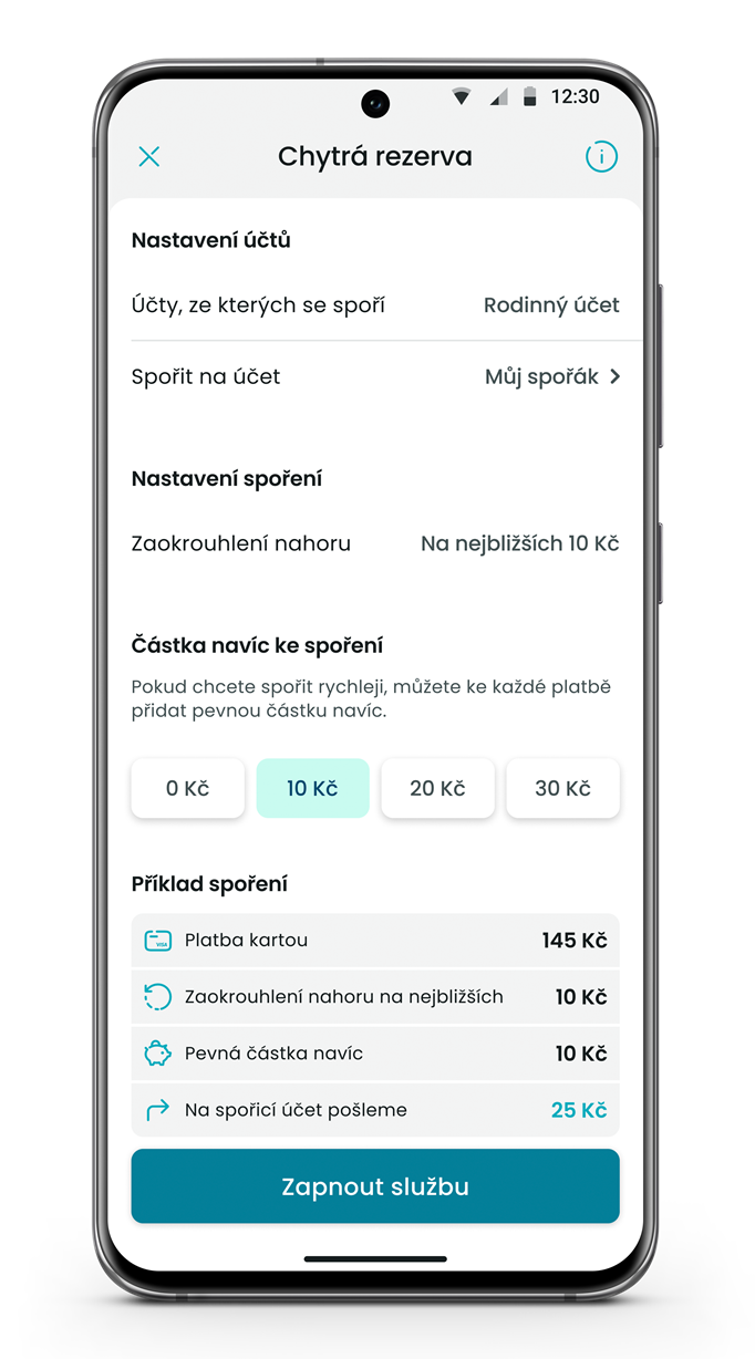 Detail chytré rezervy
